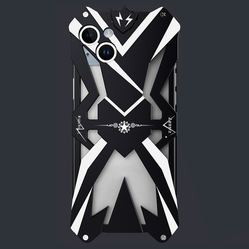 For iPhone 14 Aluminum Alloy Shockproof Phone Case Stylish Anti-scratch Back Cover For iPhone 14 Aluminum Alloy Shockproof Phone Case Stylish Anti-scratch Back Cover